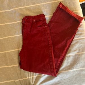 Red jeans